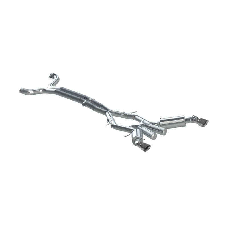 MBRP catback exhaust system for 2016-2019 Chevrolet Camaro SS 6-speed with dual 3-inch pipes and 4.5-inch tips, non-NPP model