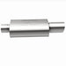 MagnaFlow muffler with polished tip, model RS 14X5X8, showcasing the stainless steel construction and sleek design.