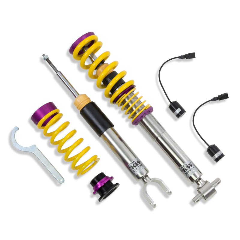 KW Coilover Kit V3 for Cadillac CTS and CTS-V with magnetic ride, adjustable coilovers with performance suspension components.