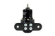 AEM high capacity black universal fuel pressure regulator with adjustable control and inlet/outlet fittings for performance vehicles.
