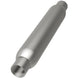 MagnaFlow muffler with 3.5-inch diameter and 18-inch length, featuring dual 2.25-inch inlet and outlet pipes, for vehicle exhaust.
