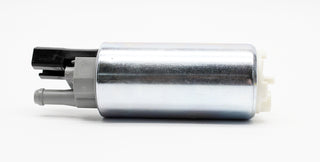 Walbro 255lph high pressure fuel pump, GSS 342 model, showcasing the compact, durable metal body and inlet/outlet fittings.