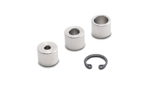 Vibrant 9mm OD fitting kit with C-clip, showing metal fittings and clips for automotive or plumbing applications