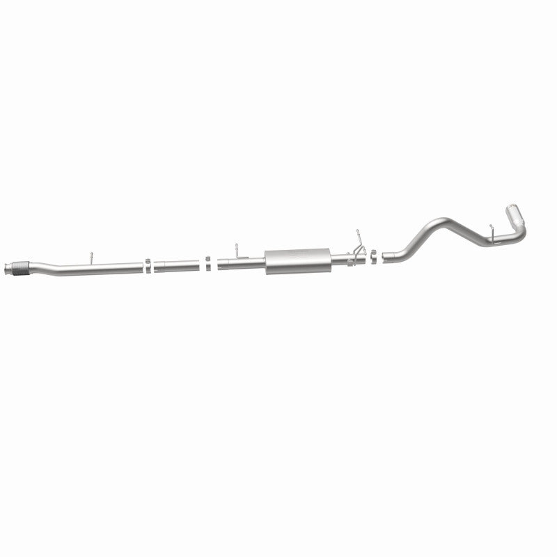 Magnaflow catback exhaust system for 14 Chevy Silverado V8 5.3L with stainless steel rear exit, single side pipe, performance muffler