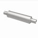 MagnaFlow Mag SS muffler with 14x4x4 inch dimensions and 2x2 inlet/outlet, stainless steel construction, on a vehicle exhaust system.