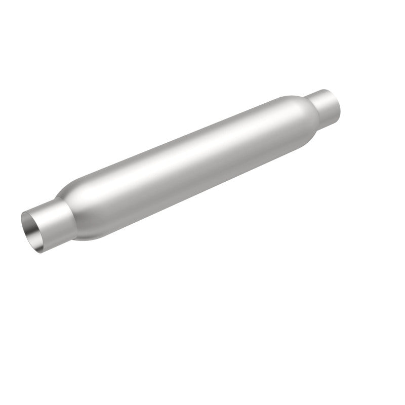 MagnaFlow Muffler GP 3.5-inch diameter, 18-inch length with 2.25-inch inlet and outlet pipes, designed for performance vehicles.