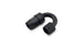 Vibrant -6AN 180 degree elbow hose end fitting showing shiny metal construction and smooth bend for automotive or racing hoses.