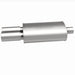 MagnaFlow stainless steel muffler with tip, 14x5x8 inches, featuring dual outlets and a polished exhaust tip for enhanced performance.
