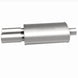 MagnaFlow stainless steel muffler with tip, 14x5x8 inches, featuring dual outlets and a polished exhaust tip for enhanced performance.