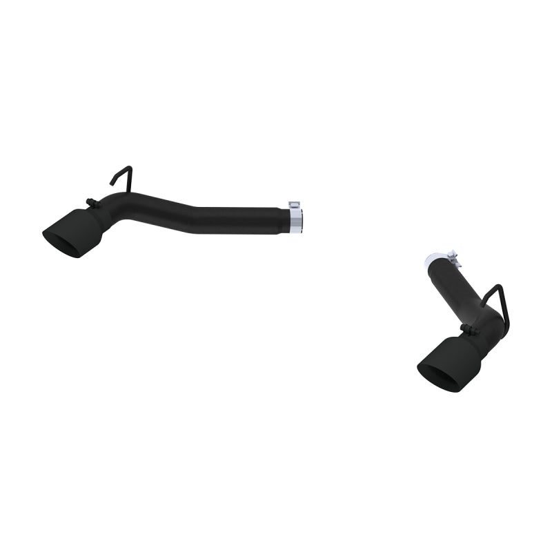 MBRP axle back muffler delete for 2010-2015 Chevrolet Camaro V8 6.2L, black coated exhaust pipe with sleek design