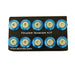 Set of 10 blue NRG Fender Washer Kit with rivets for plastic, automotive hardware for secure mounting and reinforcement.