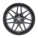 Forgestar F14 18x11 cast wheel in gloss black with 5x120.65 bolt pattern, ET55 offset, and 8.2-inch backspacing.