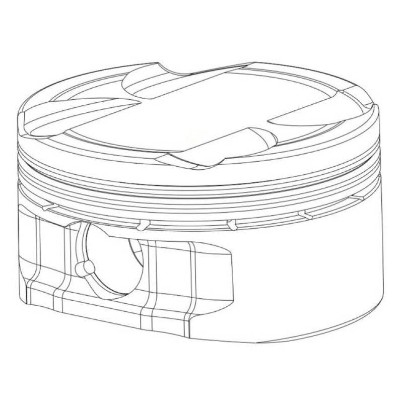 CP Pistons CP Ring for SC7421 piston, close-up of piston ring showing its metallic surface and precise fit for engine performance