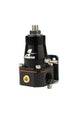 Aeromotive billet black adjustable fuel pressure regulator with two -6 inlets and one -6 return for EFI systems.