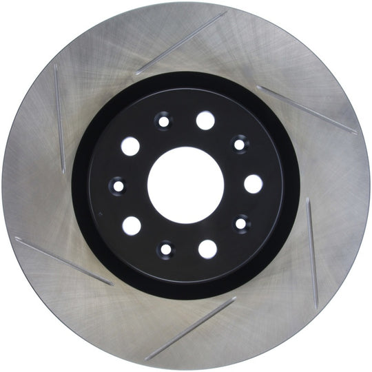 StopTech Sport Slot slotted front right brake rotor for 2016-2018 Cadillac CT6, high-performance automotive brake component.