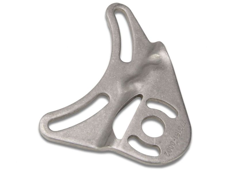 Garrett GT28 adjustable wastegate bracket mounted on a wastegate, featuring metal components and precise engineering.