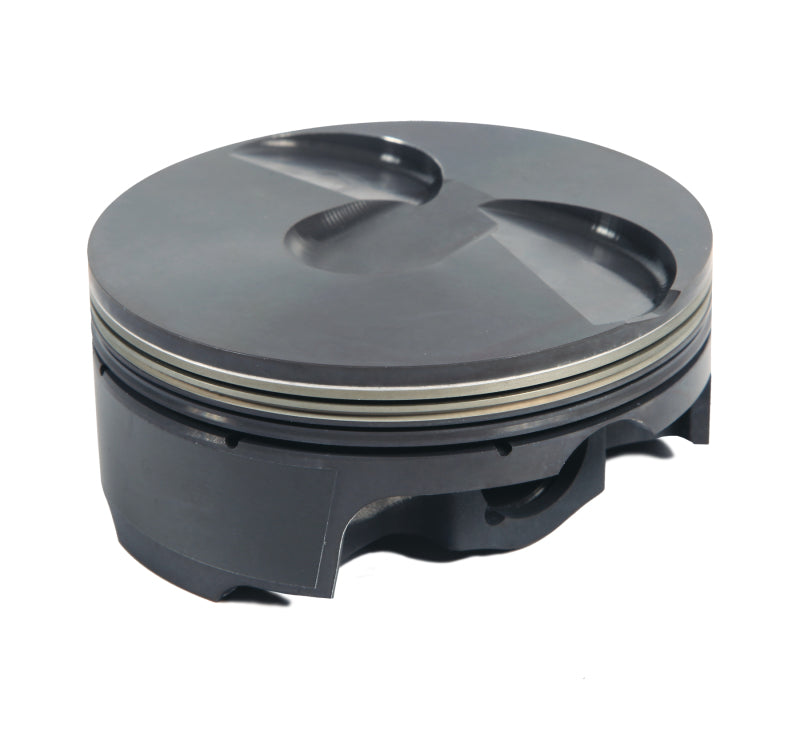 Mahle forged piston set for GM LT1 377ci V8 engine, showing pistons with rings, pins, and specifications.