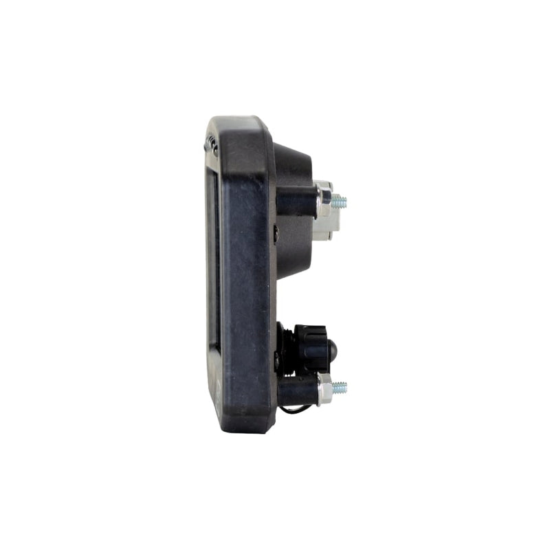 AEM CD-5L Carbon Logging Flush Digital Dash Gauge display showing digital readouts and controls in a sleek black design.