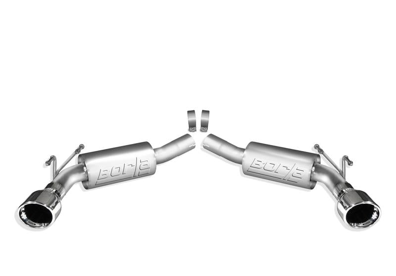 Borla catback exhaust rear section for 2010 Camaro 6.2L V8 S-type exhaust system with polished metal finish