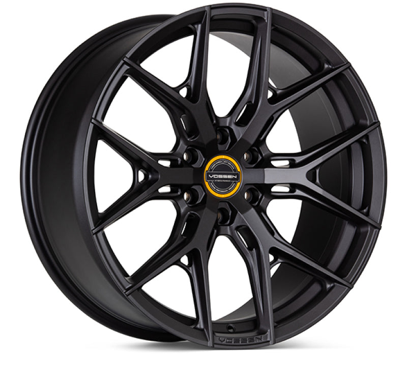 Vossen HF6-4 22-inch matte gunmetal forged wheel with deep face, 6x139.7 bolt pattern, 20mm offset, and 106.1mm center bore