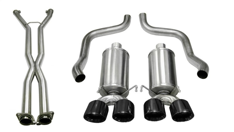 CORSA Performance Corsa 09-13 Chevy Corvette 6.2L V8 sport cat-back axle back exhaust with dual rear exit and twin 4-inch polished tips
