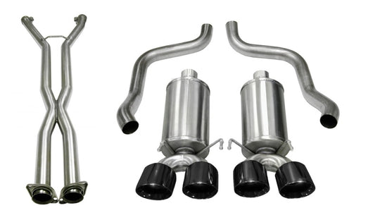 CORSA Performance Corsa 09-13 Chevy Corvette 6.2L V8 sport cat-back axle back exhaust with dual rear exit and twin 4-inch polished tips