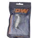 DeatschWerks 6AN female swivel hose end fitting with 45-degree angle and PTFE construction, includes olive insert.