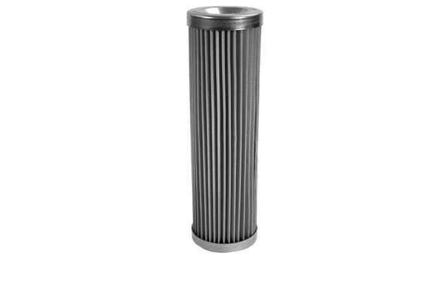 Aeromotive 100 micron stainless steel fuel filter element for Aeromotive fuel filters, model 12362, with mesh filtering surface.