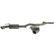 MBRP catback exhaust system for 2010 Chevy Camaro V8 6.2L with dual round tips, 6-speed transmission, shown from rear view