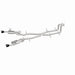 Magnaflow 26+ Dodge Charger 3.0L SPEQ cat-back exhaust system installed, showing polished stainless steel pipes and muffler.