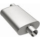 MagnaFlow Mag SS muffler with 14x4x9 inch size and dual outlet, stainless steel construction for improved exhaust performance.