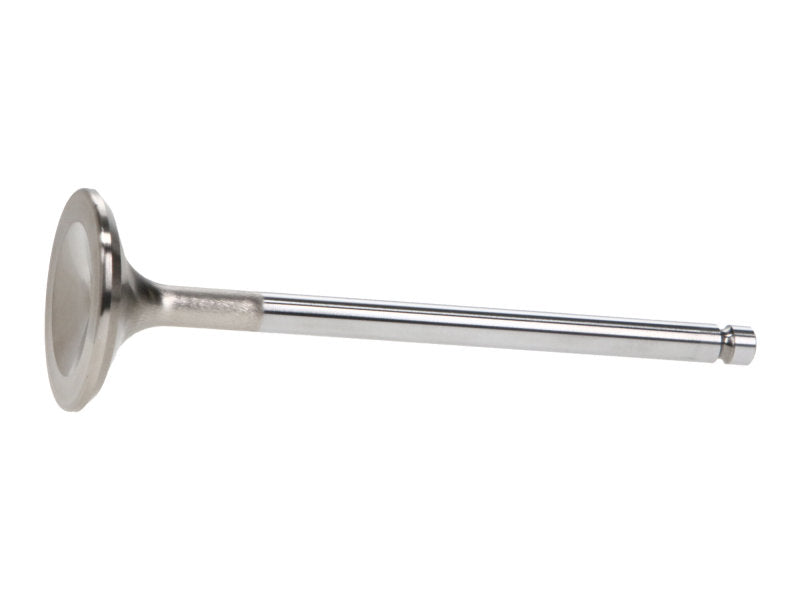 Set of 8 Manley Performance Chevy LS-7 Small Block Severe Duty/Pro Flo Exhaust Valves showing polished metal valves for high-performance engine use