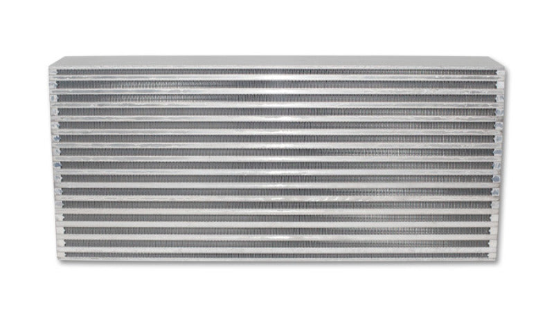 Vibrant air-to-air intercooler core with 22x9-inch dimensions, featuring vibrant aluminum fins and tube structure for efficient cooling.