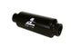 Aeromotive in-line fuel filter with AN-12 ORB fitting and 10 micron microglass element, designed for precise fuel filtration.