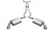 Polished CORSA Performance catback exhaust for 2010-2013 Chevrolet Camaro SS convertible with 6.2L V8 engine, featuring dual tips
