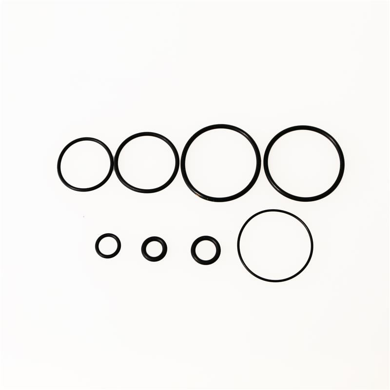 Turbosmart BOV Kompact O-Ring Kit with various black and gray fittings for turbo boost control system.