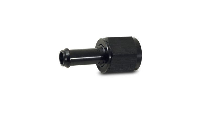 Vibrant female AN to hose barb straight adapter AN-10 with 1/2 inch barb fitting for fuel and fluid connections.