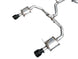 AWE Tuning 22-25 Volkswagen Jetta GLI Touring Edition catback exhaust with diamond black tips, showing polished metal and black accents.