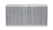 Vibrant vertical flow intercooler core with 22-inch width, 11-inch height, and 6-inch thickness, featuring a vibrant cooling fin design.