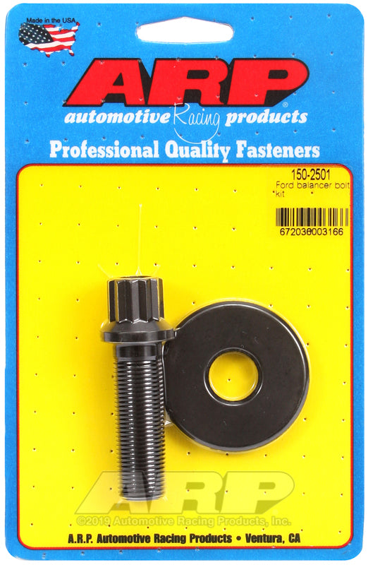 ARP Ford Balancer Bolt Kit, hardware set with bolts and fasteners for engine balancing and assembly, shown in the image.