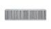 Vibrant vertical flow intercooler measuring 27 inches wide, 6 inches high, and 4.5 inches thick with aluminum fins and inlet/outlet ports.