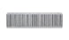 Vibrant vertical flow intercooler measuring 27 inches wide, 6 inches high, and 4.5 inches thick with aluminum fins and inlet/outlet ports.