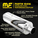 MagnaFlow Mag SS muffler with 14x4x4 inch size and 2.5x2.5 inch inlet and outlet pipes, stainless steel construction.
