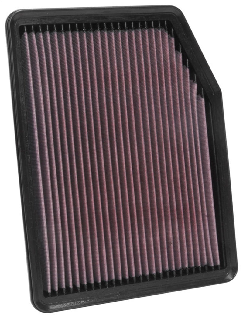 K&N Engineering drop-in air filter for 2019 Chevrolet Silverado 1500 V8 5.3L engine, showing the clean rectangular filter element.