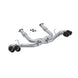 MBRP axle back exhaust system for Chevrolet Corvette C8 2020-2023 with quad split rear exit and carbon fiber tips