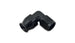 Vibrant -4AN forged aluminum non-swivel hose end fitting for PTFE lined hoses, black finish, high-performance automotive and racing use.
