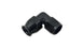Vibrant -4AN forged aluminum non-swivel hose end fitting for PTFE lined hoses, black finish, high-performance automotive and racing use.
