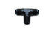Vibrant aluminum flare to pipe tee adapter fitting with -3AN to 1/8-inch NPT connections, showing the metal fitting and threading.