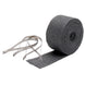 Black DEI Exhaust Wrap Kit with pipe wrap and locking tie shown, designed for wrapping exhaust pipes for heat insulation.