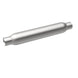 MagnaFlow muffler with 3.5-inch diameter, 18-inch length, dual 2.25-inch inlet and outlet, stainless steel exhaust muffler.